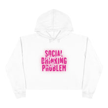 Load image into Gallery viewer, INTROVERT WITH A SOCIAL DRINKING PROBLEM - Crop Hoodie
