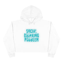 Load image into Gallery viewer, INTROVERT WITH A SOCIAL DRINKING PROBLEM - Crop Hoodie
