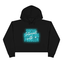 Load image into Gallery viewer, INTROVERT WITH A SOCIAL DRINKING PROBLEM - Crop Hoodie
